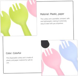 Plateau de cuisson jetable pour gâteau d'anniversaire avec fourchette, couteau et cuillère en bois de bouleau - Sans BPA, sans danger pour les aliments, compostable - Product Image 3