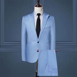 Traje Casual de Negocios para Hombre I-0499, Traje Formal de Color Sólido para Hombre, Adecuado para Reuniones de Negocios - Product Image 4