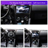 Autoradio Android 9 pouces Carplay Android Auto 2 DIN Autoradio pour Mazda Rx8 2003-2008 Conduite à gauche GPS Audio de voiture