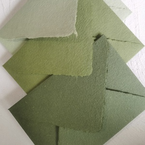 Handmade <b>Paper</b> Envelopes Pink <b>Red</b> Torn Edge Textured Art <b>Paper</b> Greeting Card Cover - Product Image 3