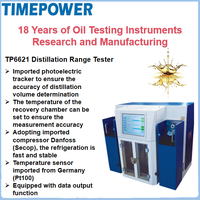 Aparato de Destilación TIMEPOWER: Detección Automática de Presión Atmosférica y Corrección de Temperatura de la Cámara (RT - 400 ° C) ASTM ISO