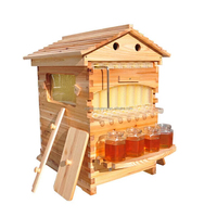 Kit de Colmena de Flujo Automático para Abejas Cajas de Grado Alimenticio para Apicultura con 7 Marcos de Flujo de Miel para Apicultor Equipo de Apicultura