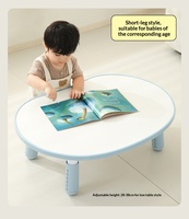 Ensemble table et chaise en plastique en forme d'arachide, bureau d'apprentissage réglable en hauteur pour bébé, maternelle, moderne et minimaliste