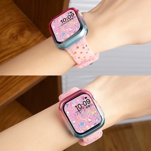 สายนาฬิกาซิลิโคน Upro Jelly สำหรับ Apple Watch Band Series 11 10 9 8 SE Ultra 2 แบบโปร่งแสงลายจุดสีสันสดใสแบบมีรูระบายอากาศสำหรับเล่นกีฬา - Product Image 3
