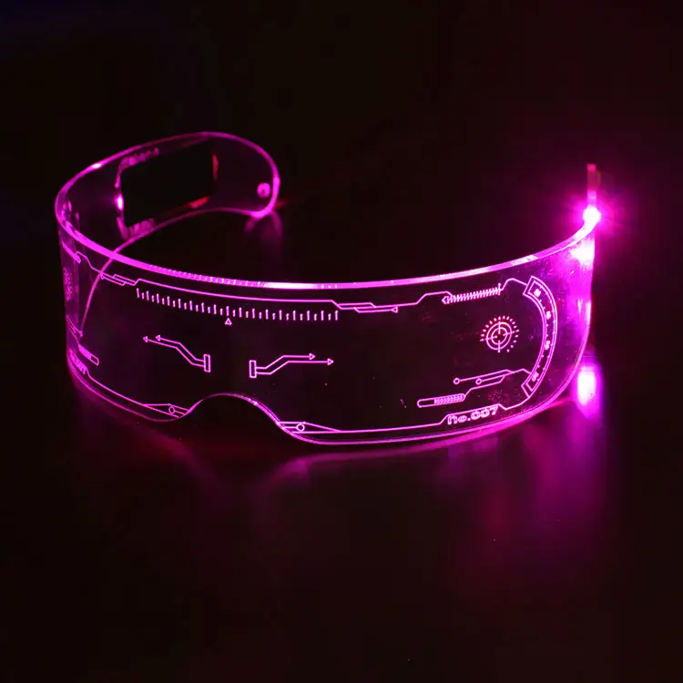 Led Light Party Bungee Di Gafas Tik Tok Red Cool Technology Sense Night Vision Riding Gafas