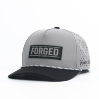 Gorra de Béisbol Personalizada de 5 Paneles con Logotipo Bordado, Impermeable, con Perforaciones Cortadas a Láser