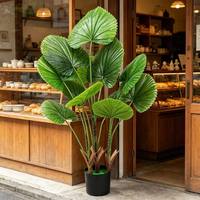 Großhandel Hochzeitsdekoration Künstlicher Runder Palmblattbaum Tropische Kunstbaum-Dekorationen für Zuhause Büro Hotel Restaurant Garten