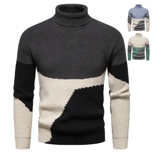 Custom Oem & odm Herren Strick pullover Langarm Jacquard Strickwaren Pullover Gestrickt Winter Designer Custom Cotton Strick pullover