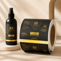 Autocollant en vinyle personnalisé, imperméable, holographique, écologique, pour flacon de parfum, lotion corporelle, savon liquide, cosmétiques, avec feuille d'or adhésive