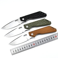 Couteau pliant tactique portable mini EDC de haute qualité avec manche G10, logo personnalisé OEM, couteau de survie de poche en acier 5cr15mov