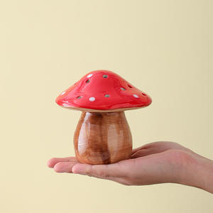Mignon Céramique Atmosphère Champignon Veilleuse Lampe De Chevet Chambre Dortoir Décoration Pour Cadeau - Product Image 3