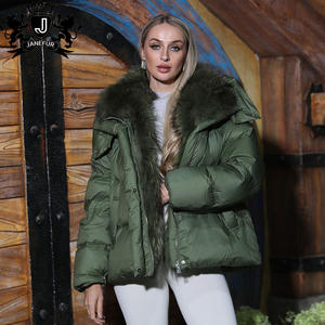 Janefur AW - Chaqueta de Plumón Gruesa con Capucha y Solapa Desmontable de Piel de Mapache para Mujer, Imprescindible para el Uso Diario Informal - Product Image 5