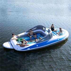 Fábrica en stock engrosada 6 personas PVC isla flotante Multi-Persona inflable <span class=keywords><strong>Barco</strong></span> <span class=keywords><strong>Pirata</strong></span> fiesta de agua yate para <span class=keywords><strong>piscina</strong></span> flotante - Product Image 1