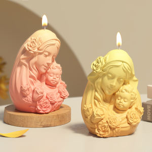 DM1152 Molde de Silicona para Vela <span class=keywords><strong>con</strong></span> Escultura 3D de la Virgen María y <span class=keywords><strong>el</strong></span> Niño Jesús para <span class=keywords><strong>el</strong></span> Día de la <span class=keywords><strong>Madre</strong></span>, Escultura DIY, Adornos de Yeso, Moldes de <span class=keywords><strong>Madre</strong></span> e Hijo - Product Image 5