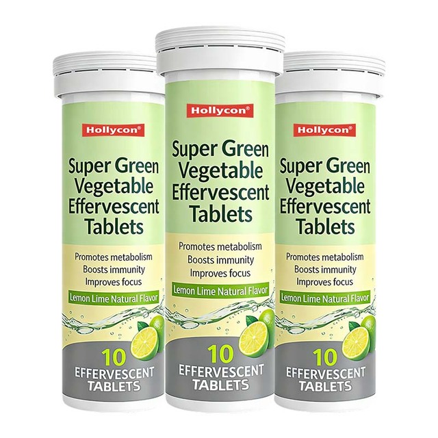 OEM/ODM Green Superfood Effervescent Tablets | Natural Greens Blend for Immune Health & Focus Support Supplement