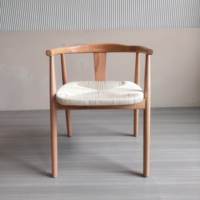 Fauteuil nordique moderne tressé, chaise d'événement pour fêtes et mariages, chaise à accoudoirs en bois, chaise de salle à manger et de salon, mobilier