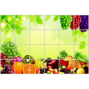 Aixin <b>Kitchen</b> Wall <b>Sticker</b> 60x90 Cm Still Life Pattern Waterproof Oil Proof Rectangle <b>Sticker</b> For <b>Kitchen</b> - Product Image 1