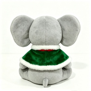 Customized Christmas <b>elephant</b> plush <b>gift</b>,Holiday-themed <b>elephant</b> stuffed animal,Cute companion <b>elephant</b> plush - Product Image 4