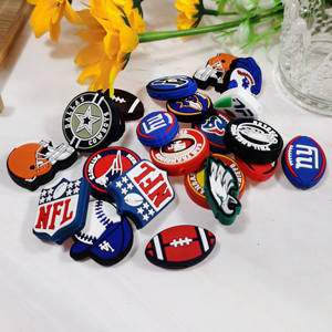 2024 Cuentas focales de silicona de grado alimenticio con forma de <span class=keywords><strong>NFL</strong></span>, tipo colgante, mordedor y regalo, para joyería DIY y bolígrafos con cuentas - Product Image 2