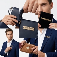 Etiquetas Metálicas de Aleación de Zinc de Lujo al por Mayor para Prendas, Etiquetas Grabadas con Logotipo Personalizado, Placas Doradas, Accesorios de Ropa Personalizados