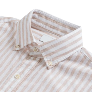 <span class=keywords><strong>Camicia</strong></span> in <span class=keywords><strong>Lino</strong></span> da Uomo a Righe, Maniche Lunghe, Traspirante, Comoda, Morbida, Casual, di Alta Qualità, Personalizzabile con Logo - Product Image 4