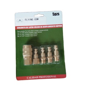 5 Cái Thẻ Vỉ Đồng Thau Cắm Nối Khớp Nối Nhanh Bộ Phụ Kiện Không Khí - Product Image 3