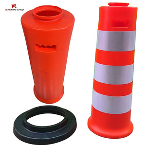 ROADSAFE Original con Luz LED de Advertencia Roja, <span class=keywords><strong>Barrera</strong></span> Delimitadora de Tráfico Flexible y Removible, Tambor de Tráfico, Poste, Delineador - Product Image 4
