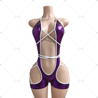 Elites Backless Bandage Stretch Skinny Rompers Club Party V Backless Jumpsuit Exotische Danskleding Bodysuit Bikini Lingerie Outfits