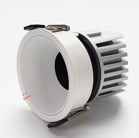Spot LED Encastrable Anti-Éblouissement 7W/10W/12W Source Lumineuse COB IRC 98 Corps en Aluminium Angle de Faisceau 12-36° Nouveau Style Chinois Moderne