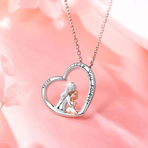 Collier pendentif cœur pour femme SPJ en argent sterling 925 plaqué rhodium avec zircone cubique 5A colorée, bijoux de fiançailles - Product Image 3