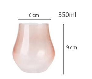Summer Gradient Color 350ml Ligero Egg Cup Lovely Whisky Glass con mango para el hogar Vaso de chupito de vino - Product Image 2