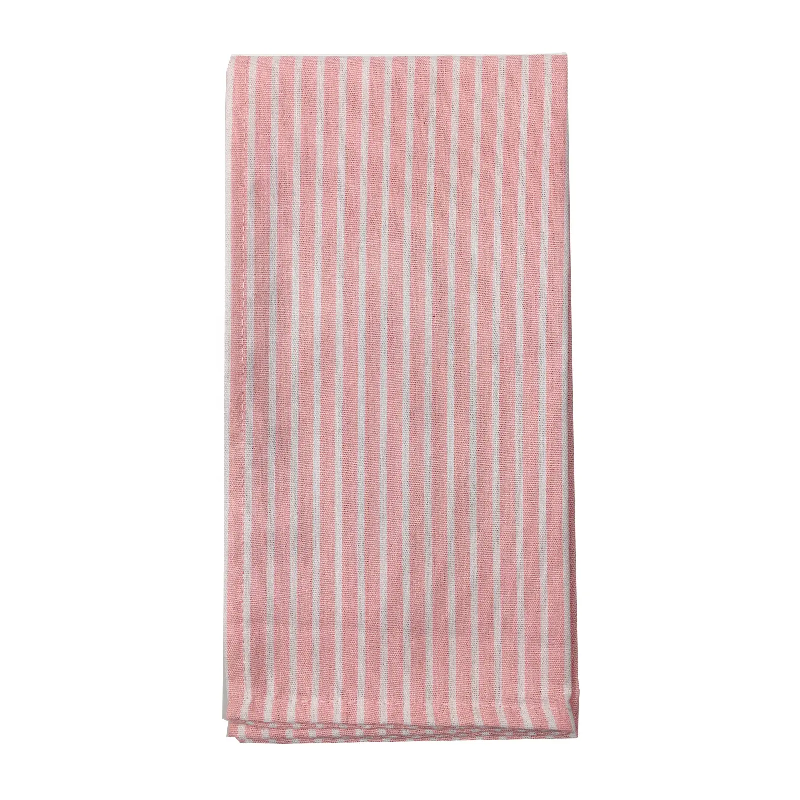 Venta al por mayor servilletas de mantel de restaurante occidental personalizadas servilletas de rayas rosas