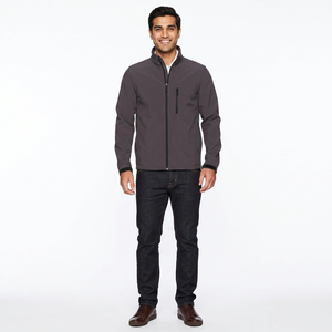 Veste Softshell Homme Qualité Professionnelle 2026 Col Montant Personnalisé avec Poches Imperméable en Polyester Grande Taille pour l'Hiver - Product Image 1