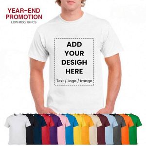 Camisetas de Manga Corta para Hombre con Logotipo Personalizado al por Mayor, Impresión en Serigrafía Blanca, 100% Algodón, Transpirables, Ecológicas, Jersey de 180g - Product Image 2
