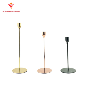 Simple Style Gold Metal Wedding Candle Holder with <strong>Brass</strong> Stick Elegant Home Decor Metal <strong>Lantern</strong> &amp; Candle Jar - Product Image 5