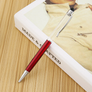 Durable Rotating Metal Ballpoint Pen Clear <b>Empty</b> Tube Touch Stylus Custom Logo <b>For</b> Party Giveaways - Product Image 4