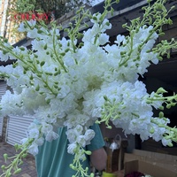 Fleurs artificielles de haute qualité Dalian Chermy, delphiniums blancs à longue tige de 120 cm, pour arrangements floraux de mariage et de fêtes.