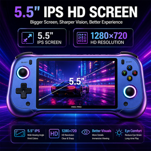 Console de jeu portable rétro H55PRO, écran IPS de 5,5 pouces, RK3562, 5000 mAh, lecteur de jeux portable, jouets pour enfants, console de jeu - Product Image 2