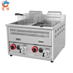 Friteuse commerciale de table à gaz avec double réservoir <span class=keywords><strong>Machine</strong></span> de friteuse à gaz de table de restaurant à haute productivité - Product Image 1