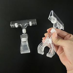 Supermarket Plastic Rotatable Sign <b>Clip</b> Merchandise Price Tag Holder Display Label <b>Clip</b> - Product Image 2