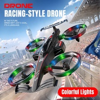 4DRC V64 Avion RC en forme de voiture à lancer à la main, 4 axes, avec lumières LED, maintien d'altitude, figures 3D, mini drone jouet pour enfant