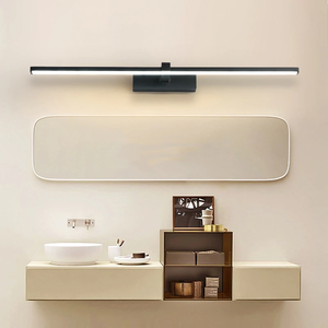 Specchio da Bagno con Illuminazione LED, Applique da Parete in Alluminio, Stile Hollywood con Cristalli - Product Image 6