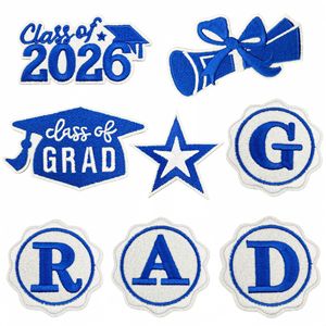 <span class=keywords><strong>Écussons</strong></span> en <span class=keywords><strong>tissu</strong></span> brodés bleus 2026 <span class=keywords><strong>pour</strong></span> la remise <span class=keywords><strong>des</strong></span> diplômes, badges lettres <span class=keywords><strong>pour</strong></span> accessoires vestimentaires - Product Image 1