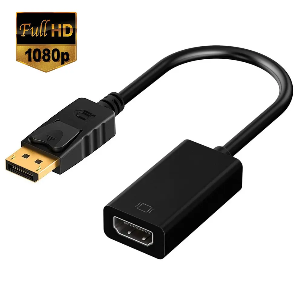 Displayport DP to HDMI Adapter Cable Support 1080P 3D for DisplayPort Enabled PC/Desktops/Laptops to HDMI Enabled Displays