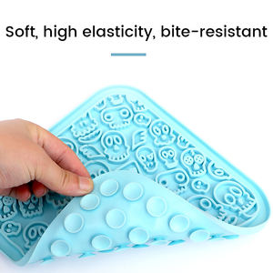 Logotipo personalizado Crânio Silicone <span class=keywords><strong>pet</strong></span> Slow food mat Dog Lick Pad Tigelas De Alimentador Lento Lamber Mat Com ventosa - Product Image 4
