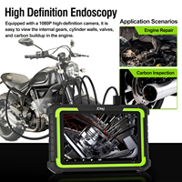 JDiag M400 PRO 8" Scanner de diagnostic moto, outil de reprogrammation ECU, test d'injecteurs, analyseur de batterie pour Yamaha Ducati