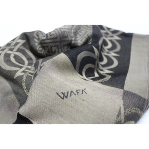 Wafa Fashion <b>Square</b> <b>Scarf</b> 110x110 Cm Jacquard Framed Design Multifunctional Polyester Viscose Blend Women Headscarf - Product Image 4