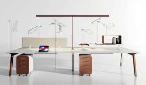 Escritorio Modular Extensible de Madera MFC, Diseño Moderno y Duradero, Convertible en Estación de Trabajo Compartida, para Oficina, Escuela, Hospital, Uso Directo - Product Image 5