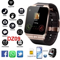 Montre connectée carrée DZ09 en silicone, la plus vendue pour le commerce électronique transfrontalier, avec fonction d'appel multilingue et insertion de carte SIM