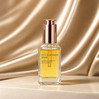 Flacon compte-gouttes carré en verre de 30 ml avec capuchon doré, flacons de parfum vides, emballage de luxe pour sérum et huile, marque Baixin, usine